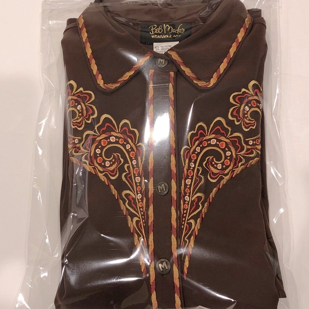 Bob Mackie Wearable Art – Vintage Western Cowgirl Embroidered Shirt/Topper - Picture 10 of 10